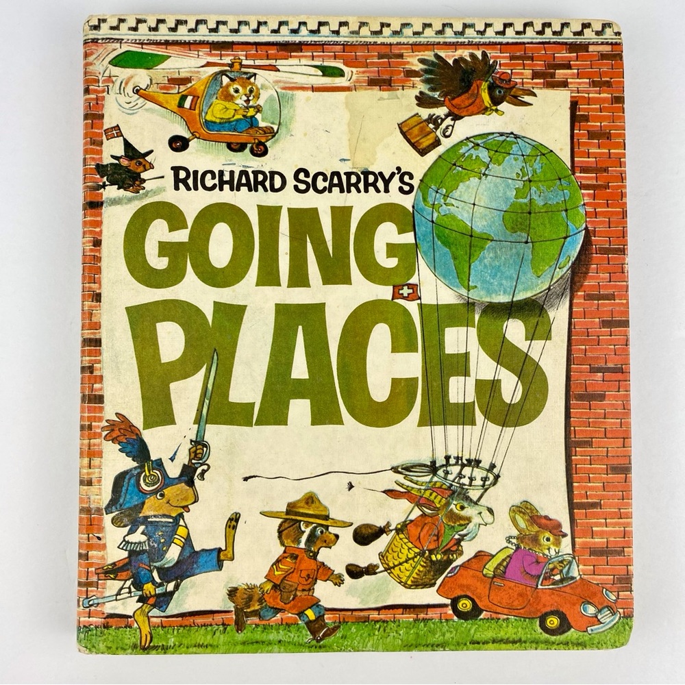 Richard Scarry's Going Places Hardcover Children's Book 1971 Busytown